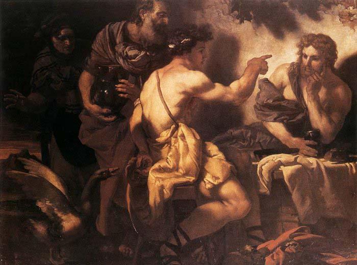 Johann Carl Loth Jupiter and Mercury at Philemon and Baucis before 1659